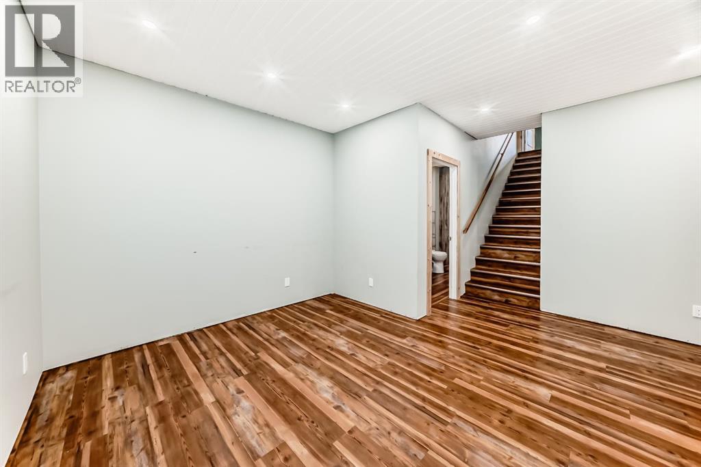 Family room in basement