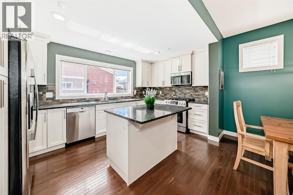 Large window in open concept kitchen