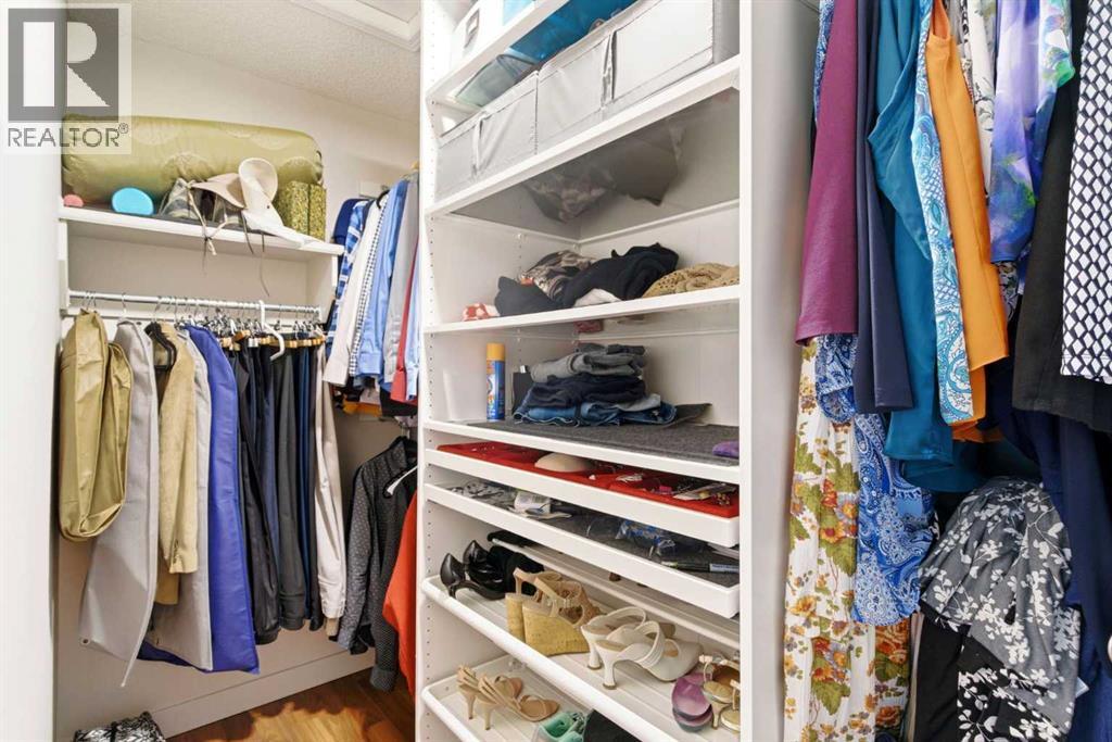 Walk-in closet with built-in organizers