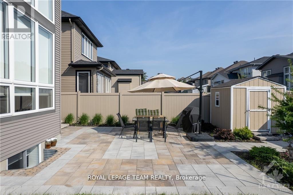 Designer's stone patio and landscaping