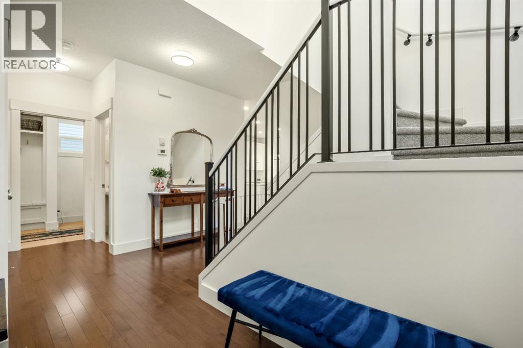 Elegant Staircase with Modern Black Railings