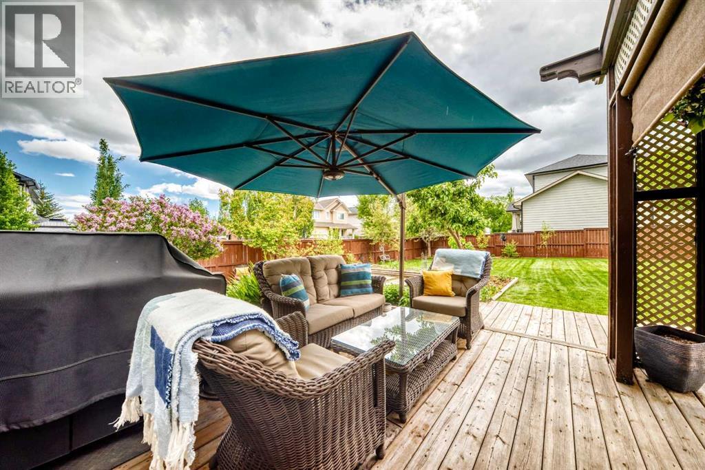 beautifully landscaped backyard