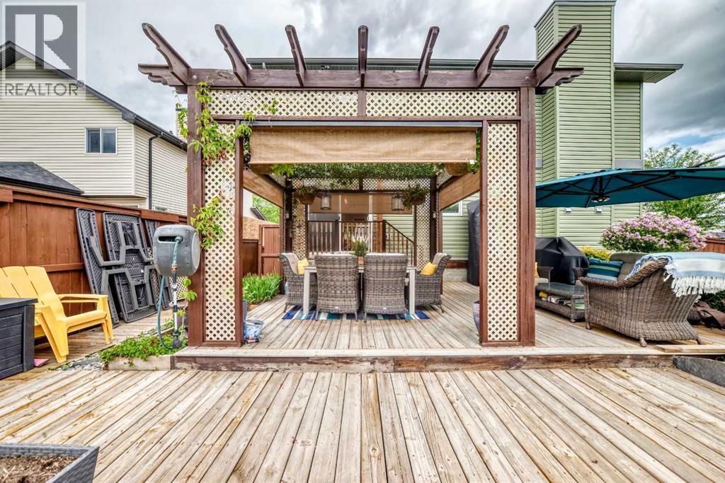 beautifully landscaped backyard