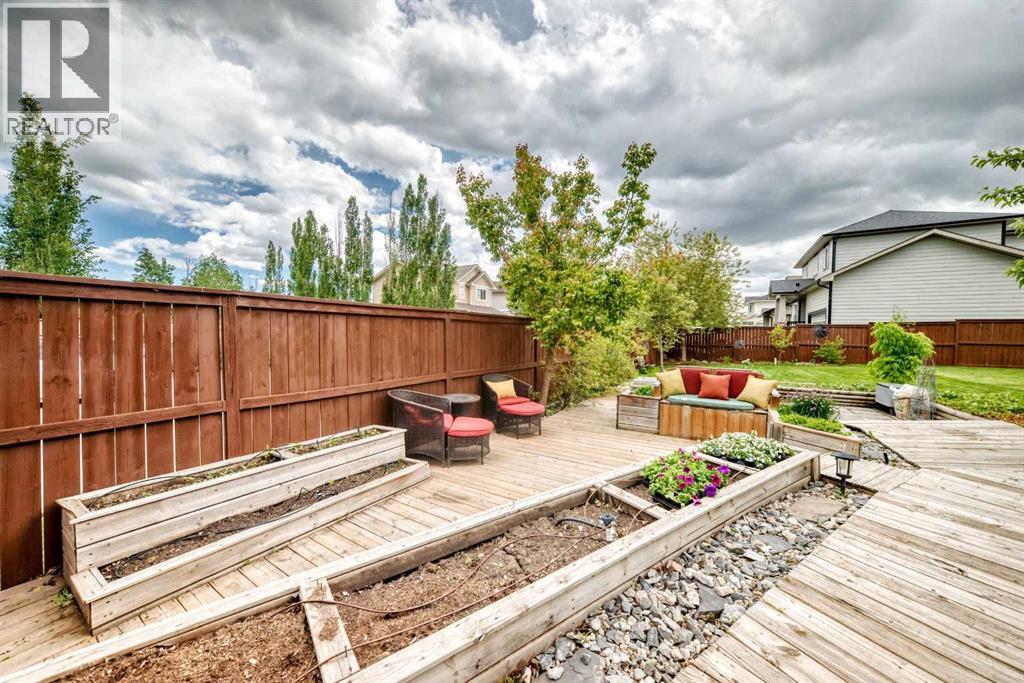 beautifully landscaped backyard