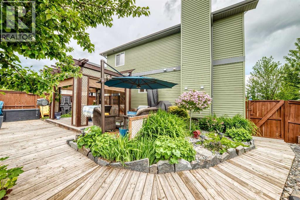 beautifully landscaped backyard