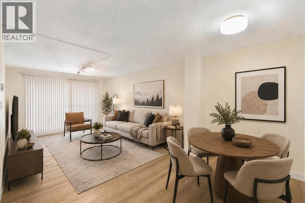 Living room virtually staged