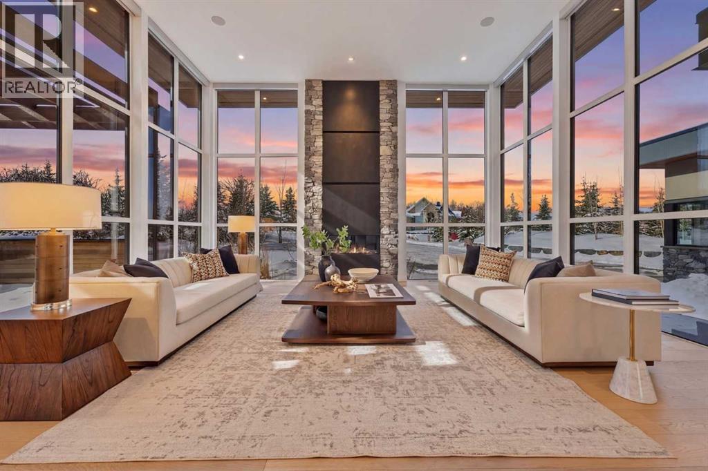 Stunning great room with S/SW light exposures & automated Hunter Douglas window coverings