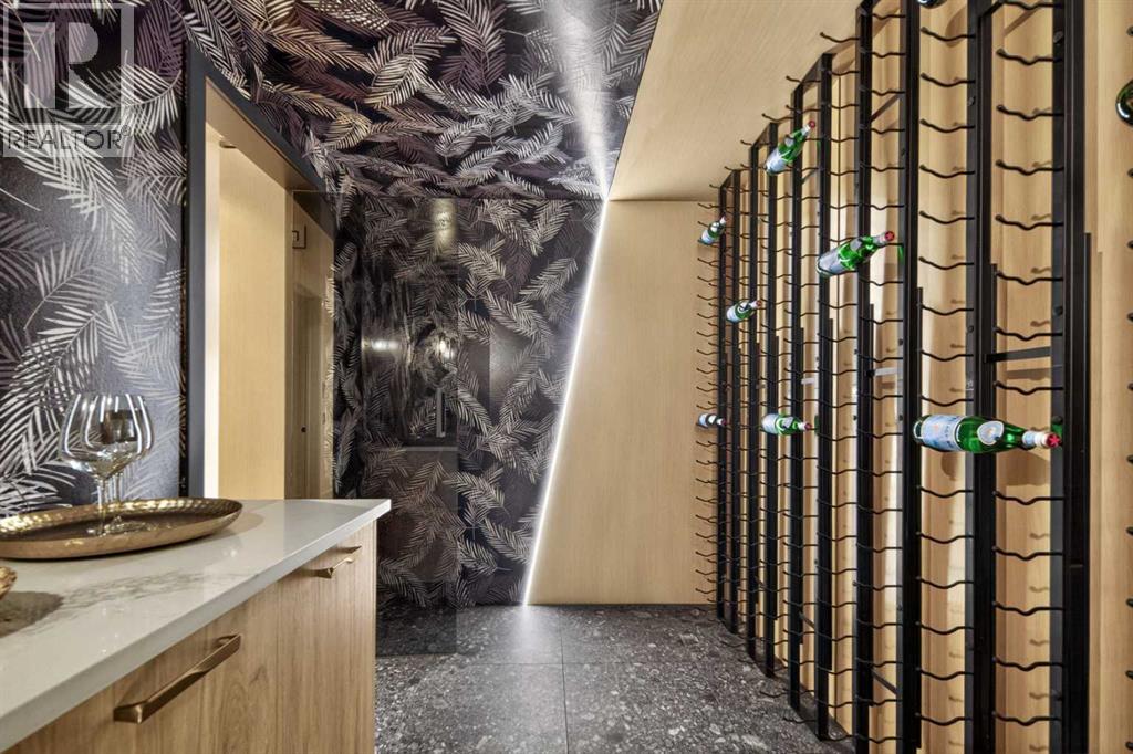 Lower level wine room