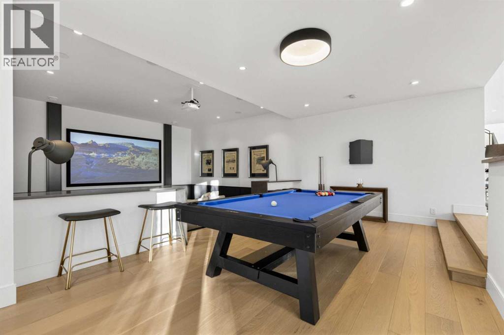 Recreation/games area adjacent to the theatre and home gym