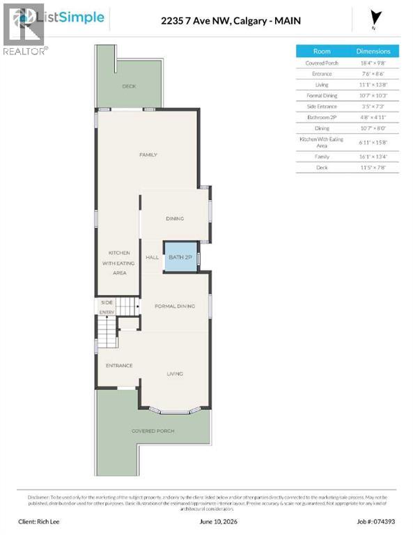 Main floor plan