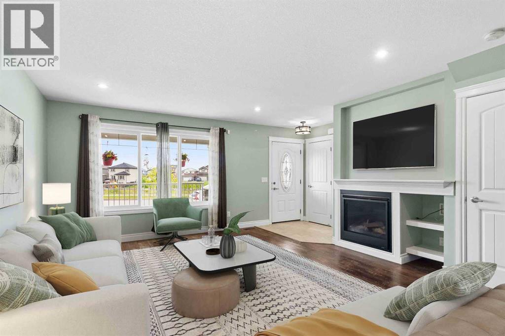 livingroom view- virtually staged