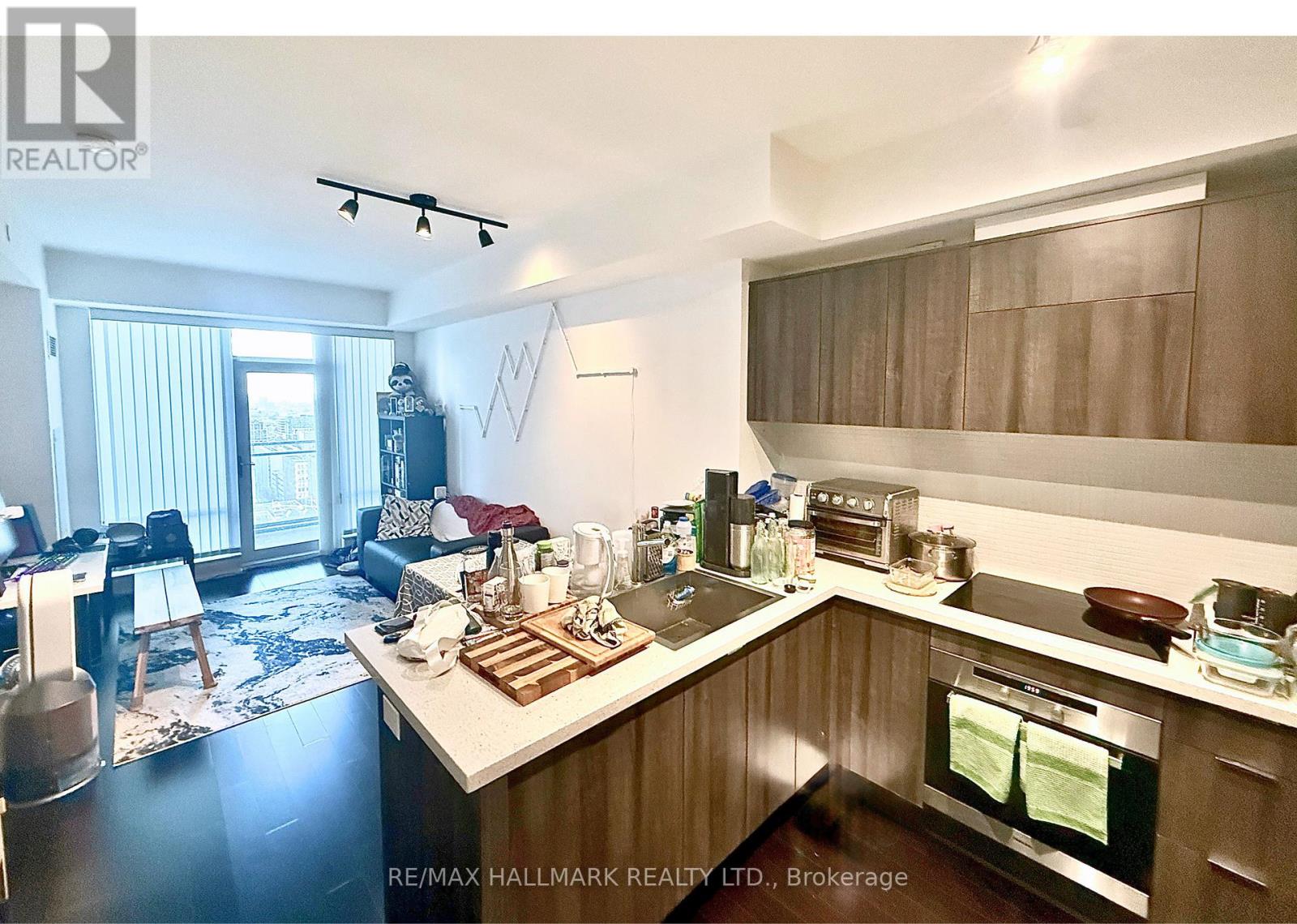 Open concept kitchen with breakfast bar