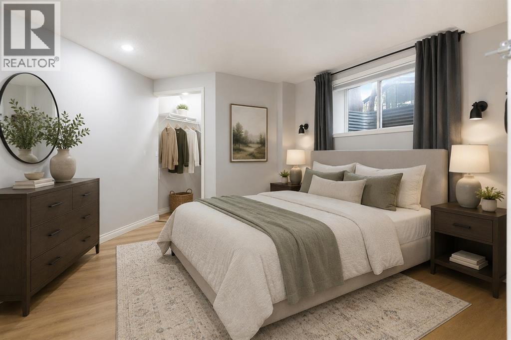Basement bedroom - virtually staged
