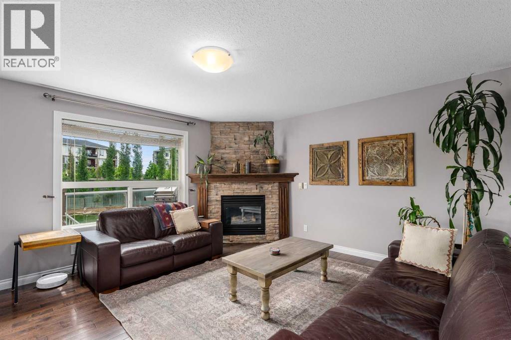 Family room with gas fireplace
