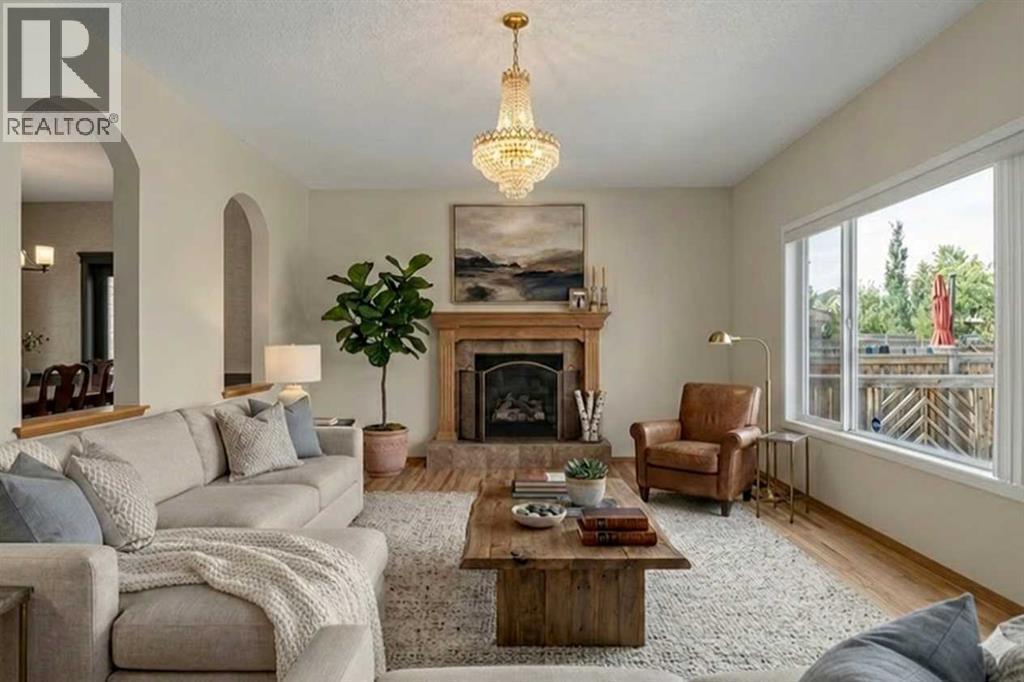 Virtually staged living room
