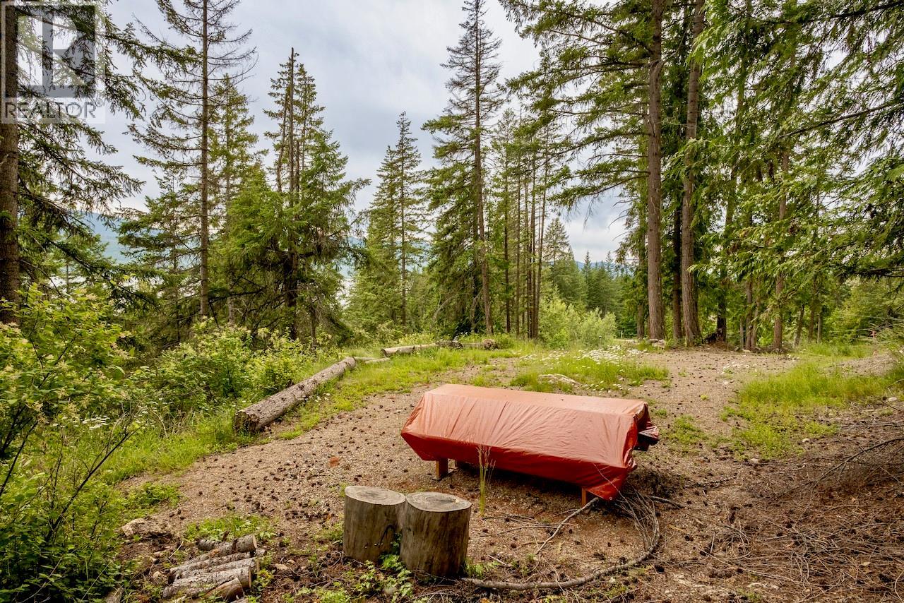 Nice flat building site on upper portion of the 0.82-acre lot, with lake and mountain views.
