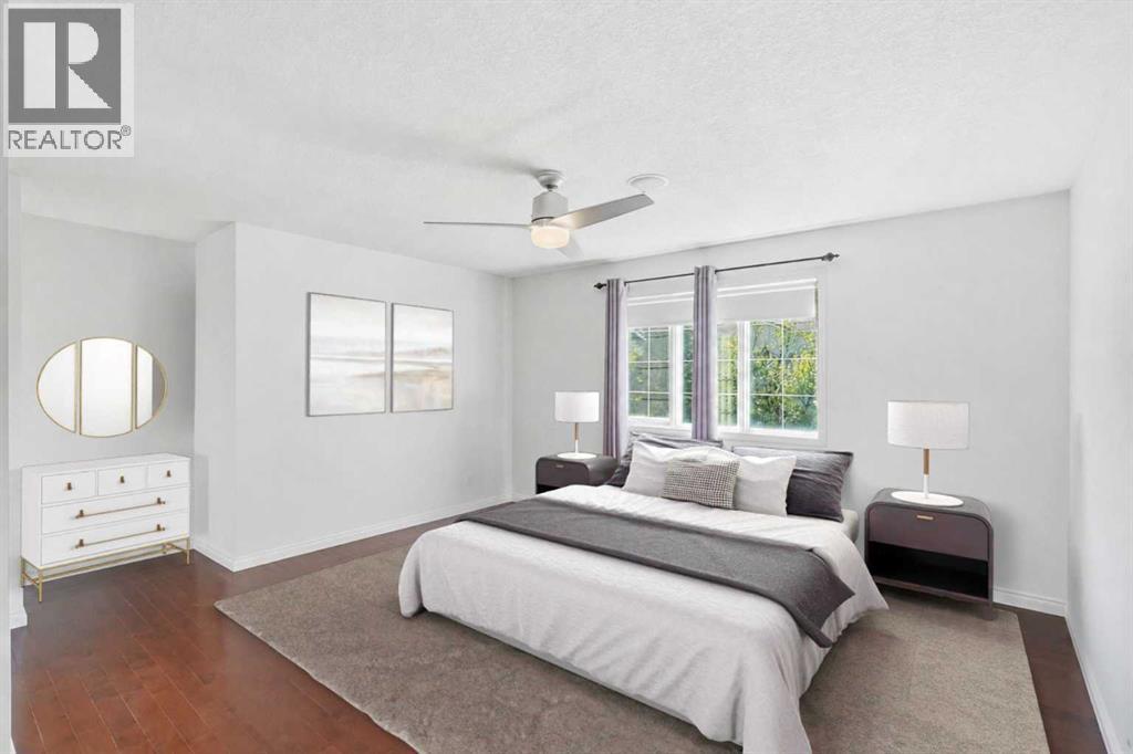 Virtually staged Primary Bedroom