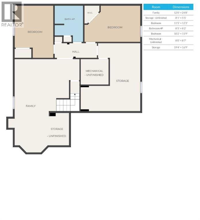 The lower-level floor plan