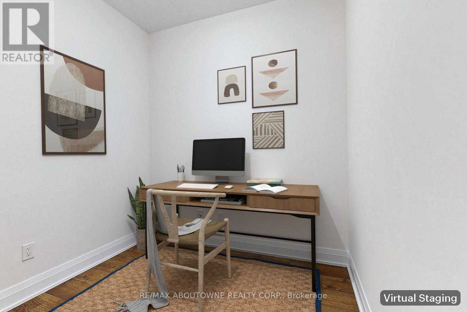 Virtually staged Den/office