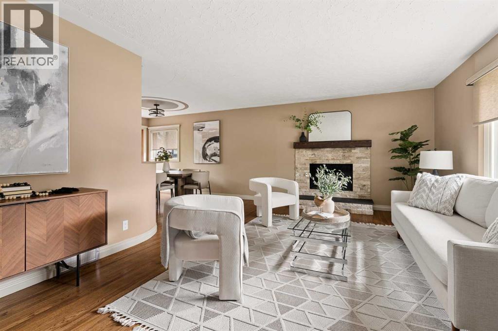Bright living room with huge picture window