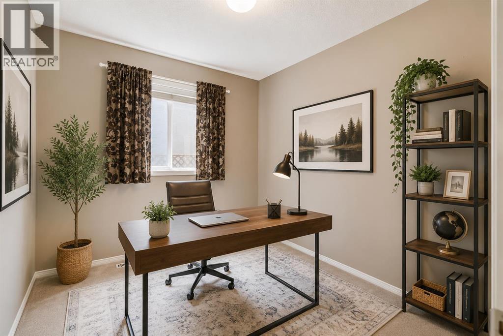 Virtually staged office/den