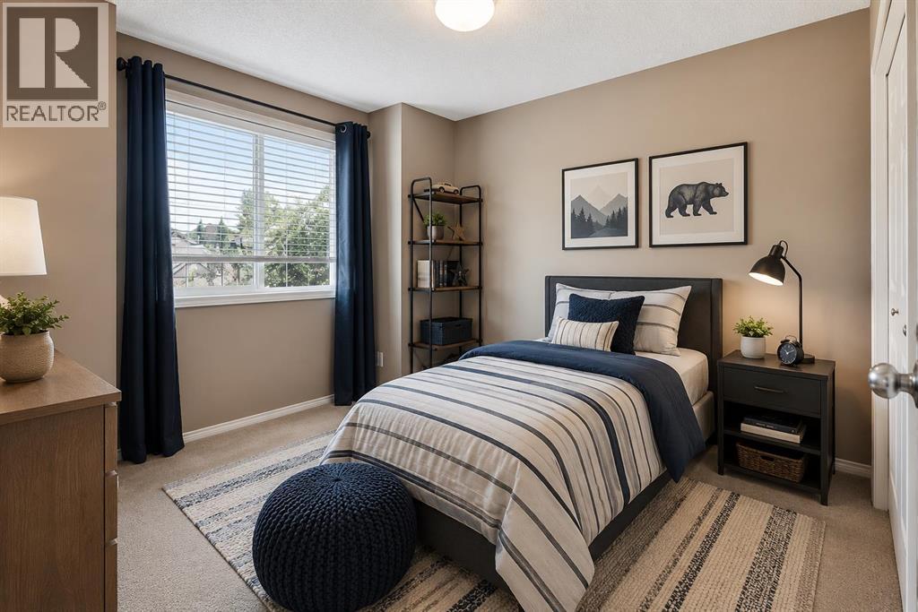 Virtually staged secondary bedroom