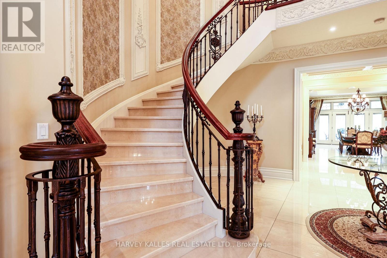 Solid marble staircase