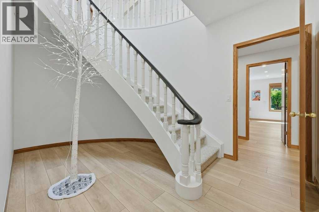 Staircase leading down to the walk-out basement