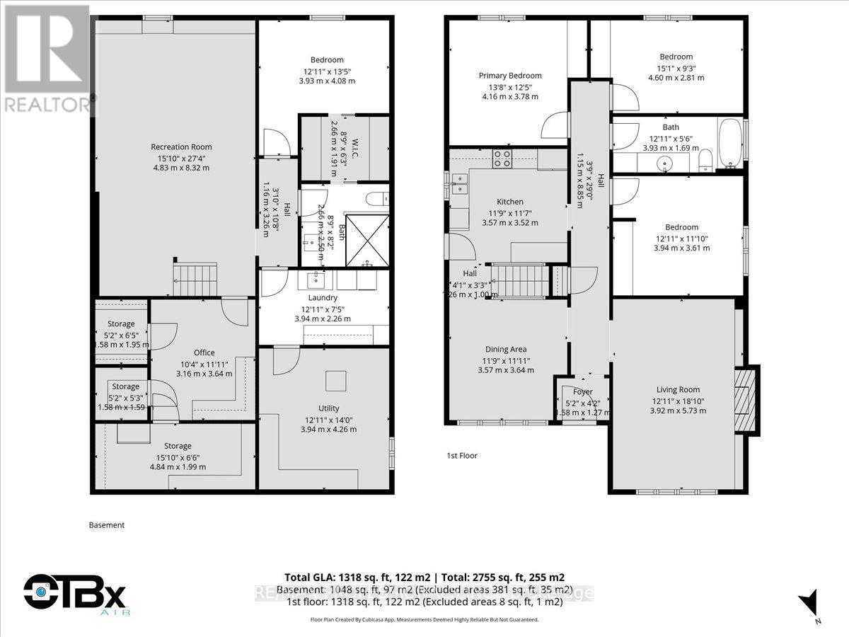 Over 2350 Square Feet Total Living Space