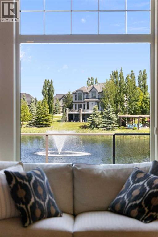 Living room with view to pond