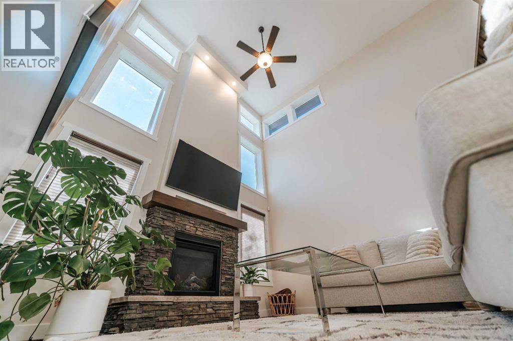 High Ceiling Living Room