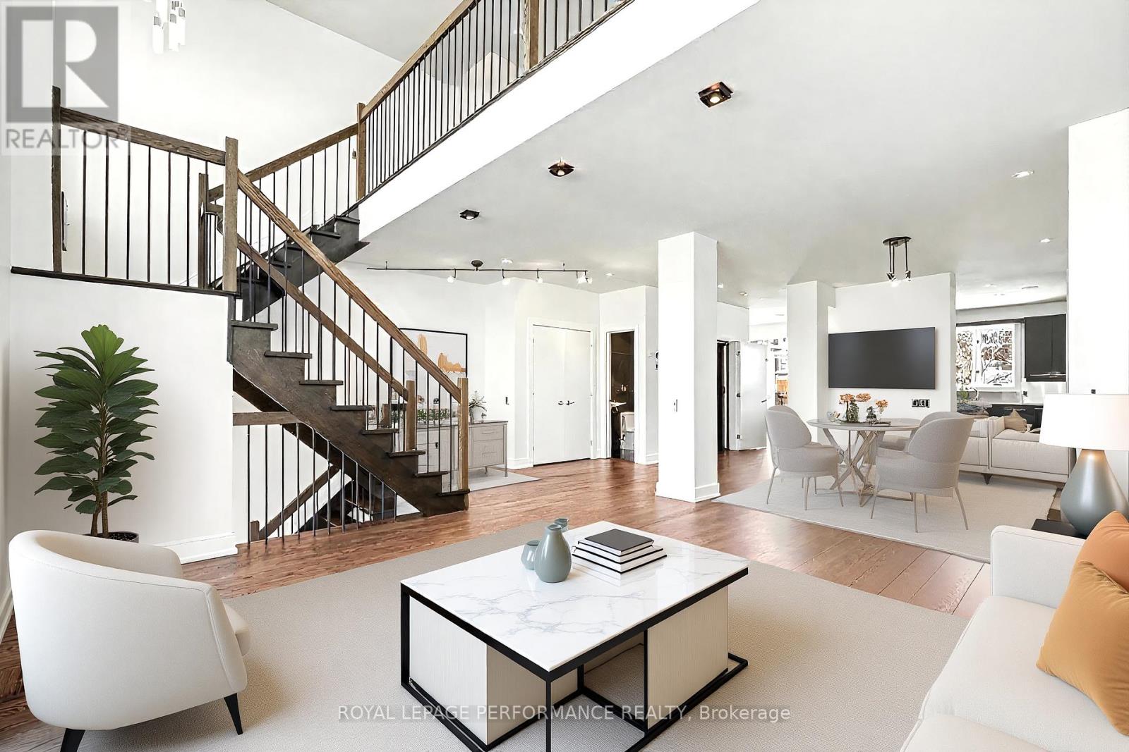 Wide open Concept  Virtually staged furniture