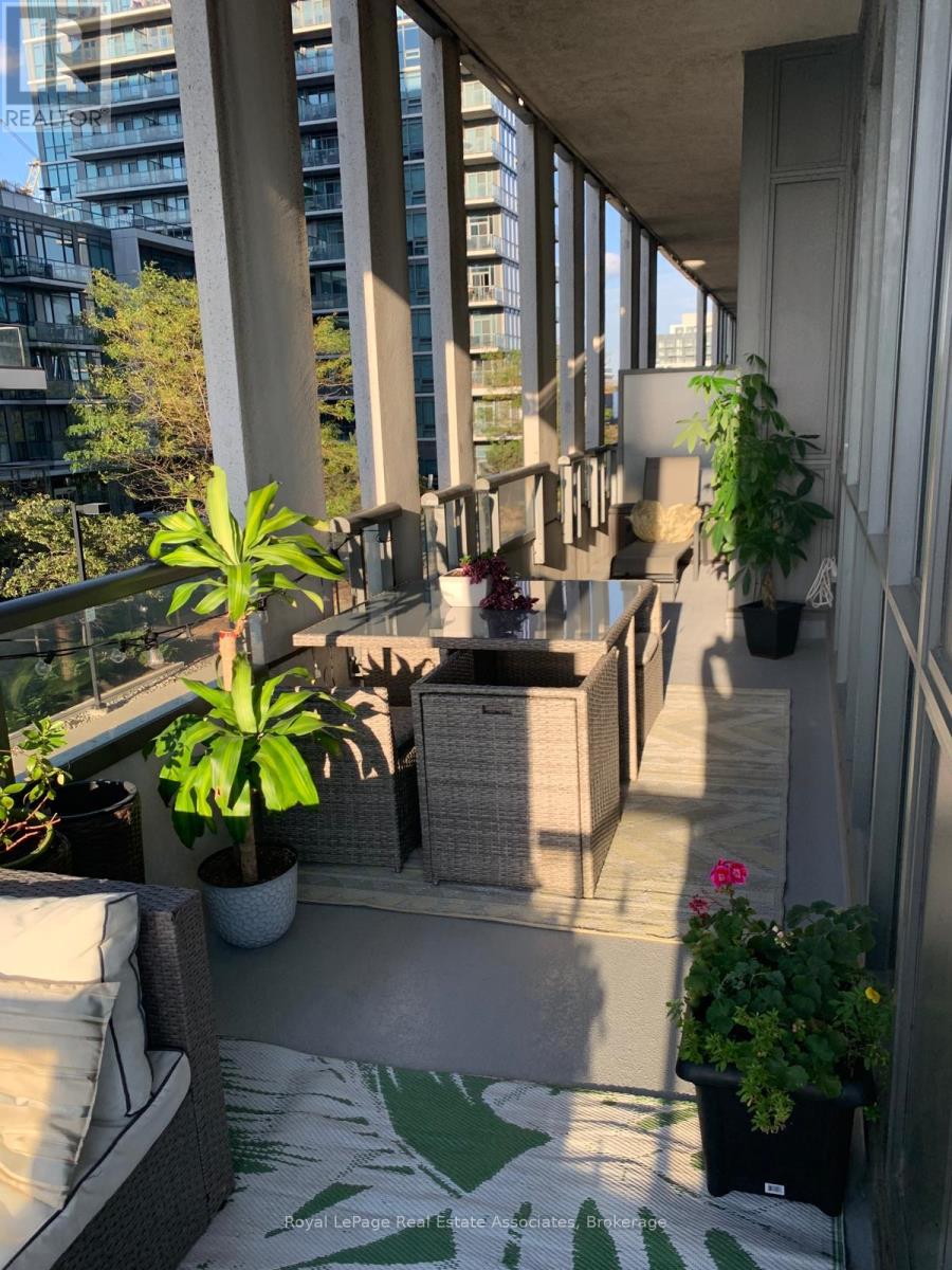 A corner unit with a wrap around balcony