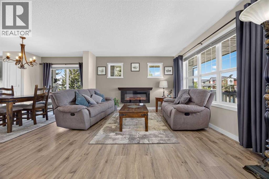 Electric fireplace, tons of natural light!