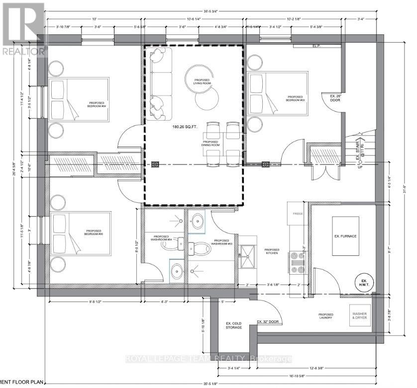 Potential layout for basement