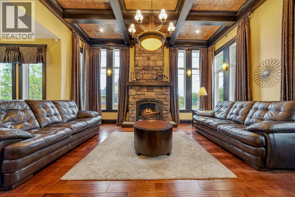 Elegant great room with gas fireplace