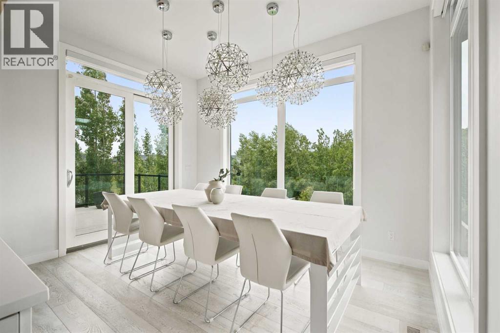 Dining room with views of the forest
