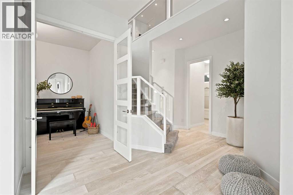 French doors to office