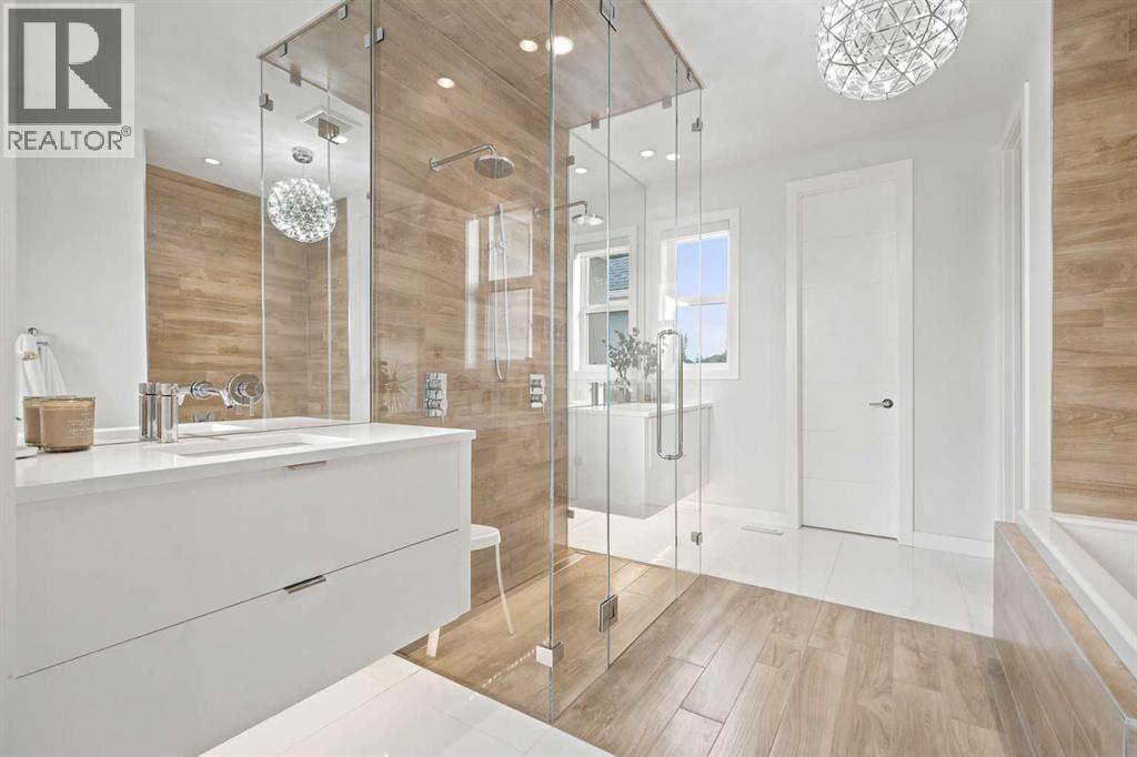 Ensuite bathroom with dual vanities