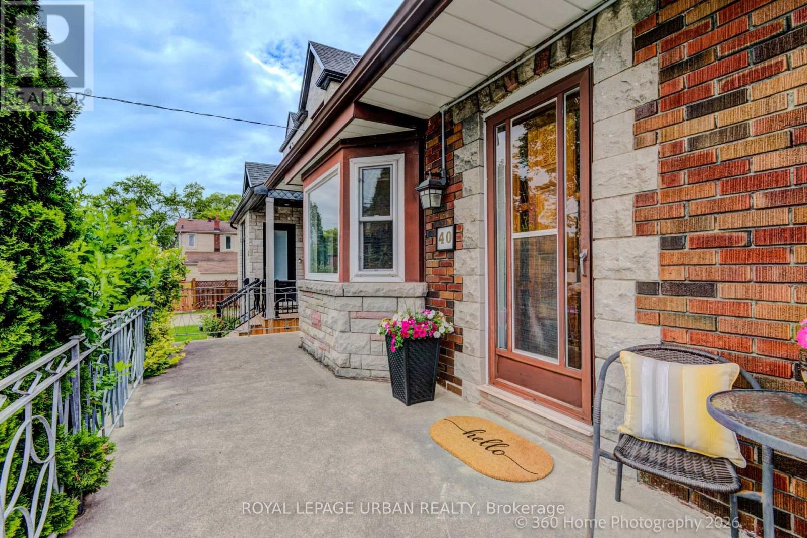 Wide and welcoming front porch
