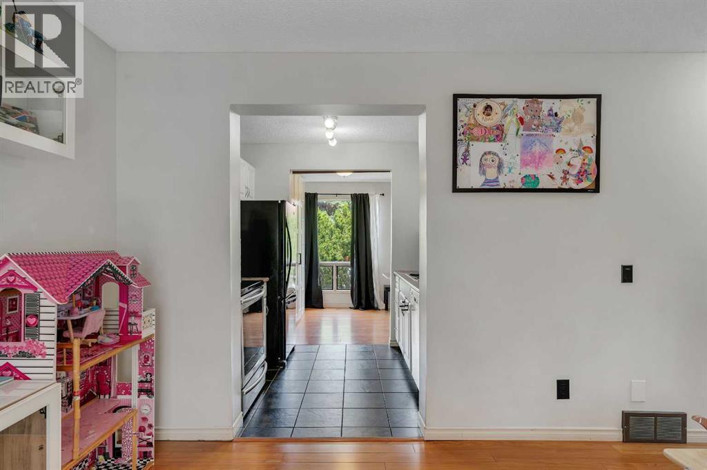 Through the kitchen is the living room