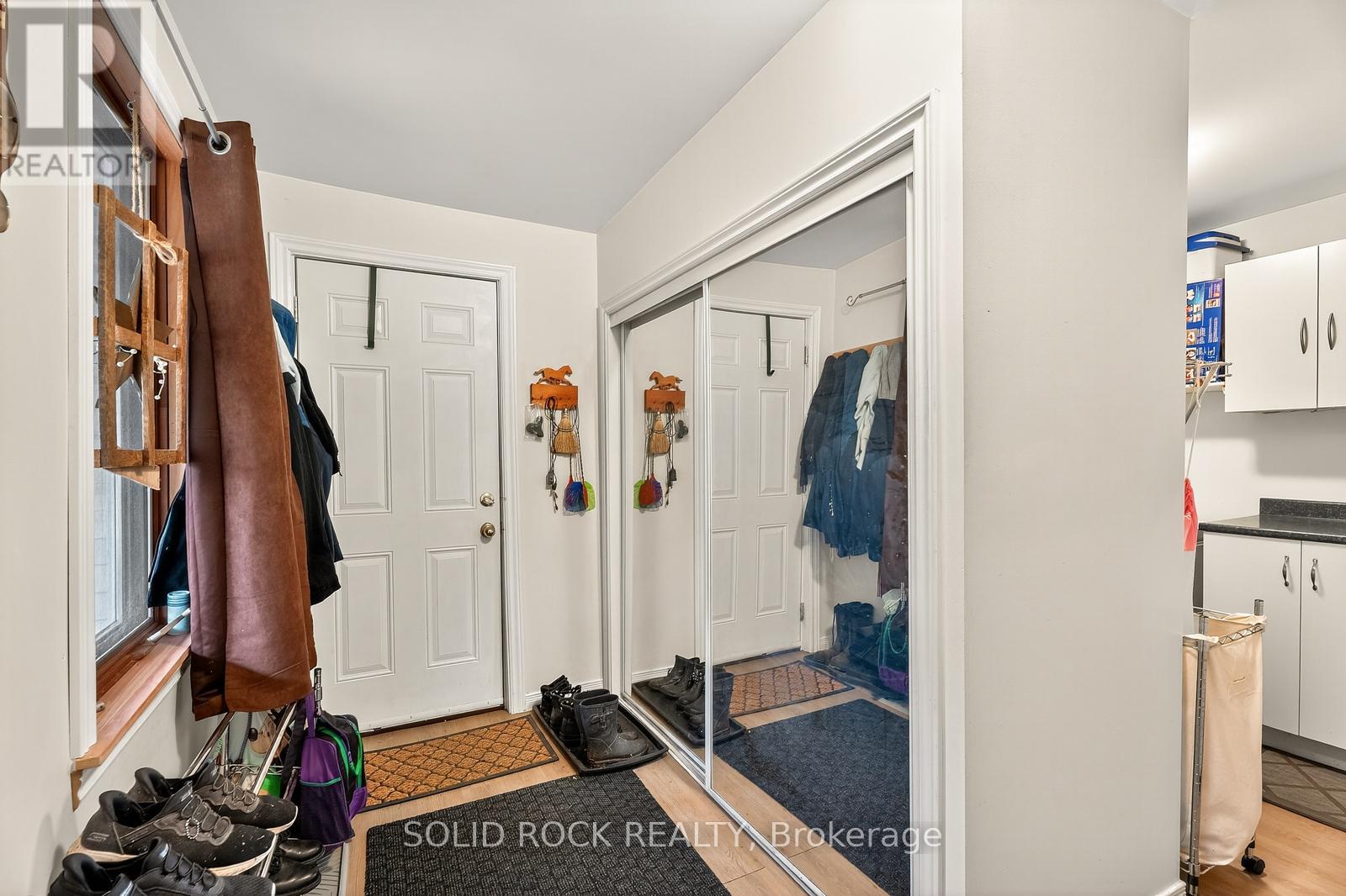 Foyer with inside access to the garage