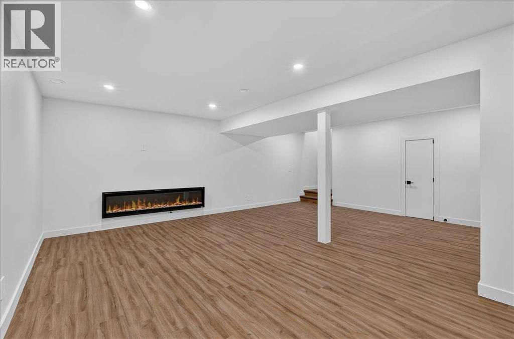 Lower level with fireplace