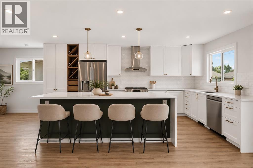 Kitchen with oversized island