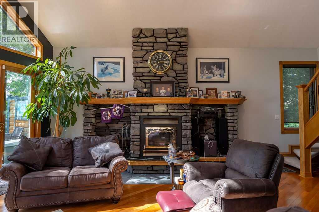 Wood burning fireplace
