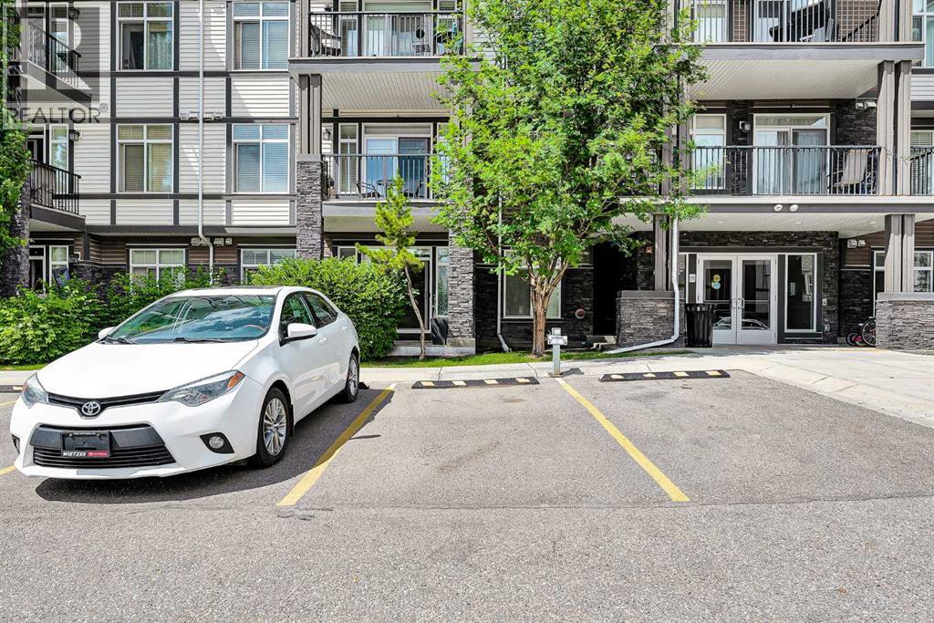 parking stall next to entrance