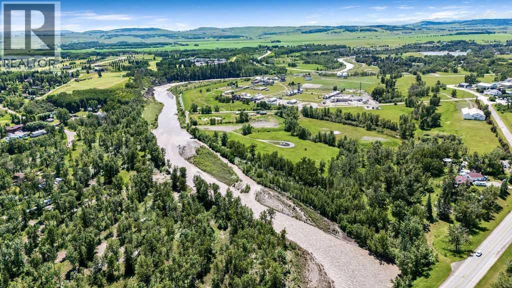 Picturesque Sheep River meanders through Diamond Valley