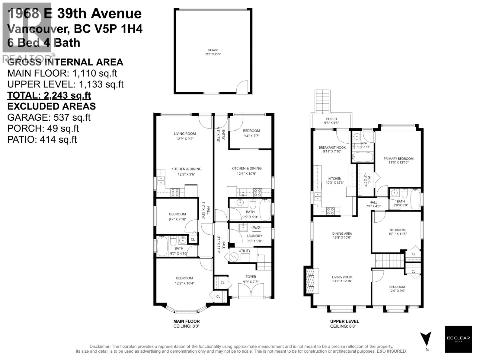 6 Bed, 4 Bath House for Sale in Vancouver – 1968 E 39TH AVENUE, Vancouver – MLS# R3141041 - Image 26