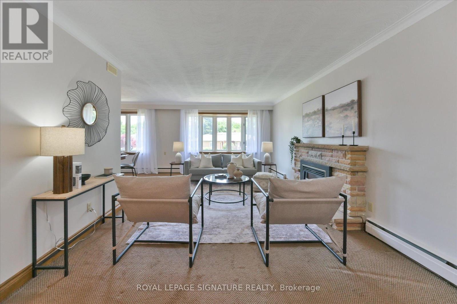Living room with gas fireplace