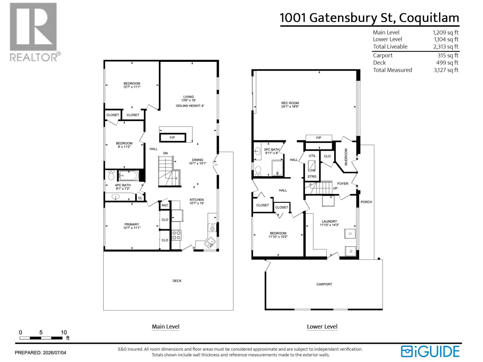 4 Bed, 2 Bath House for Sale in Coquitlam – 1001 GATENSBURY STREET, Coquitlam – MLS# R3142809 - Image 39